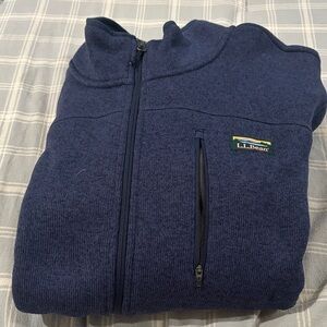 L.L. Bean Men's Navy Zip-Up Sweater